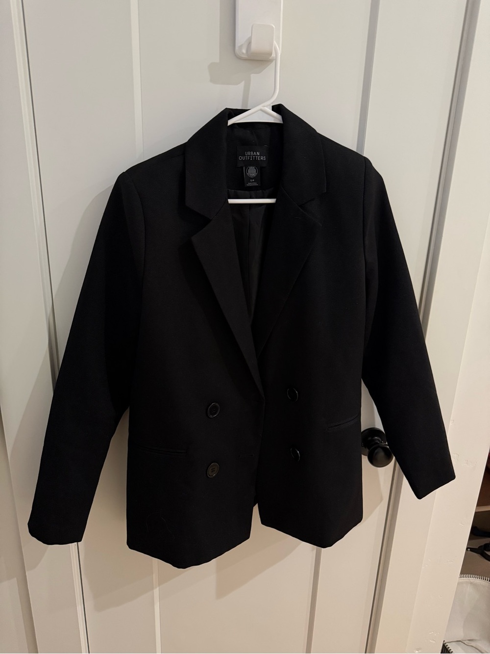 Urban Outfitters Black Double-Breasted Suit Jacket